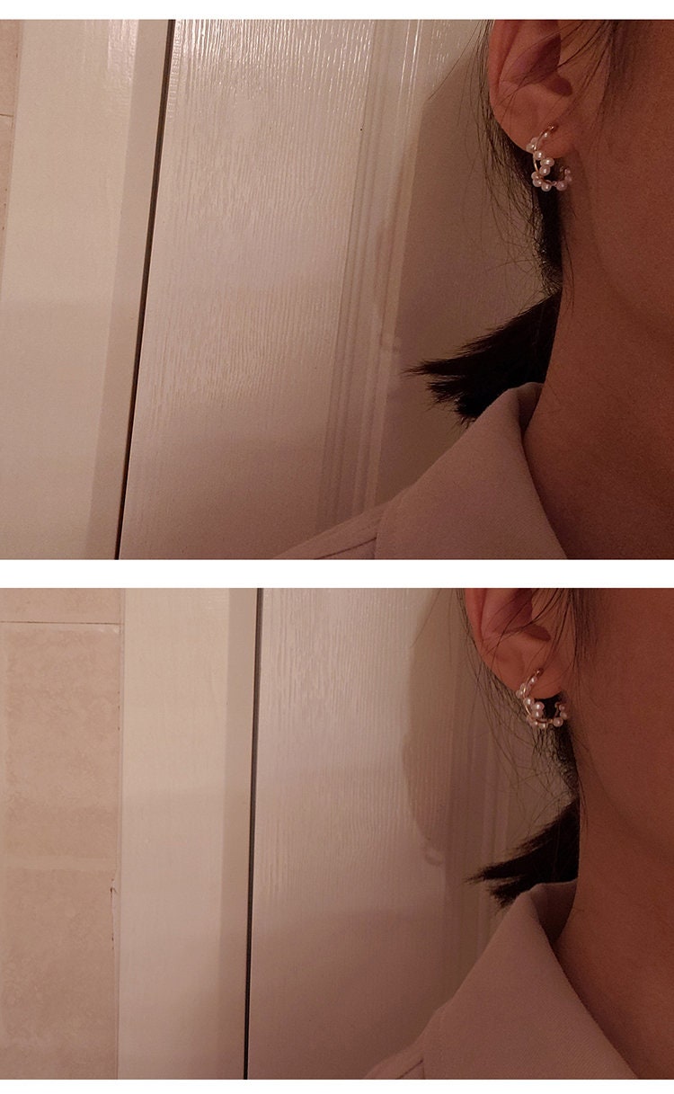 Pearl Tendril Hoop Earrings, Luxe Wire-Wrapped 14k Gold-Fill Hoops, Unique Freshwater Pearl Earrings, 2019 Original Design with Retro Flair