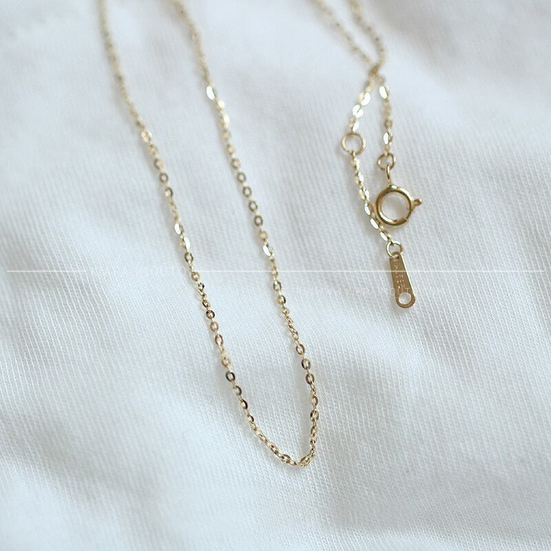 Pure 9k Gold Good Luck Charm Necklace, Goodluck Small Necklace Pendant, Lucky Gold Coin Pendant, Lucky Charms, Good Luck Gifts