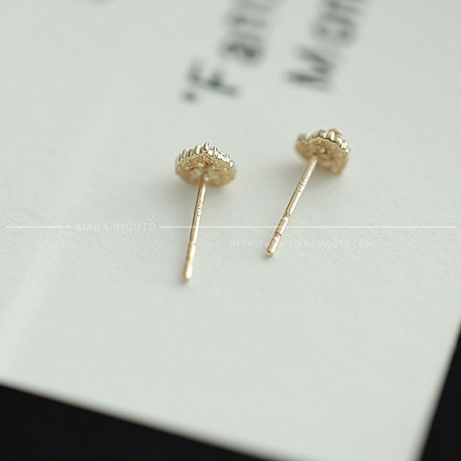 Butterflies and Hearts Diamond Earrings, 14 Karat Gold Earrings, Romantic Valentine's Day Earrings, Solid Gold and Diamond Stud Earrings