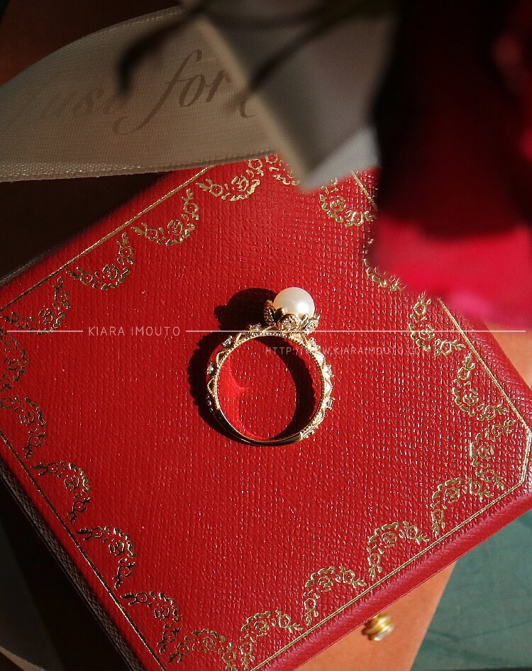 14K Solid Gold Vintage Pearl Ring, Freshwater Pearl Engagement Rings, Victorian Lace Pearl Wedding Rings, Natural Pearl Diamond Ring