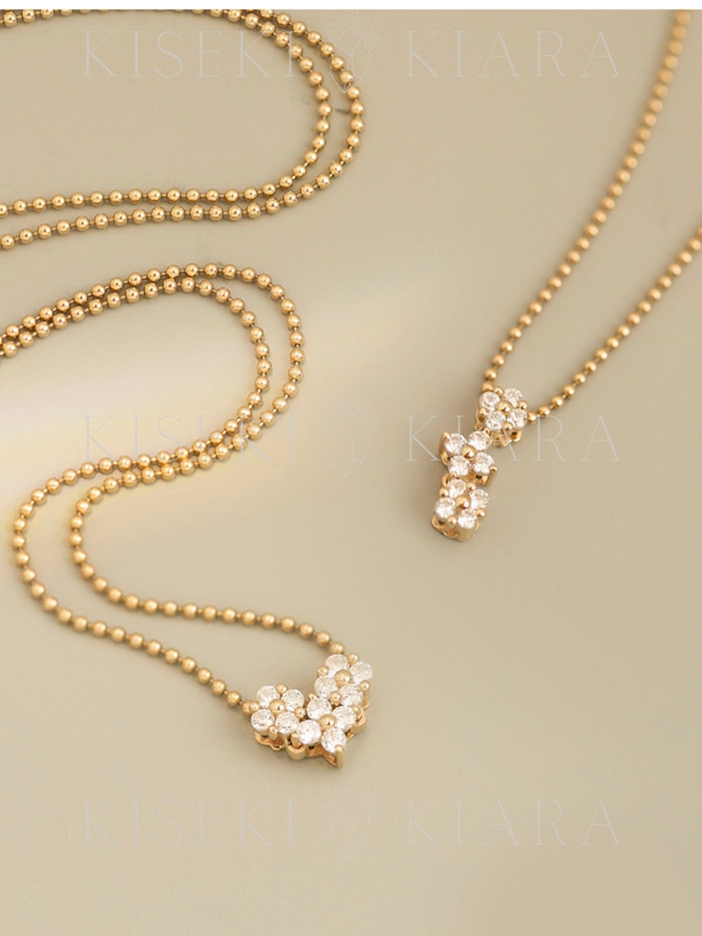 14k Solid Gold Convertible Heart Drop Necklace, Two Way Wear Love Pendant, Dual Fashion Heart Charm, Versatile Heart Statement Piece