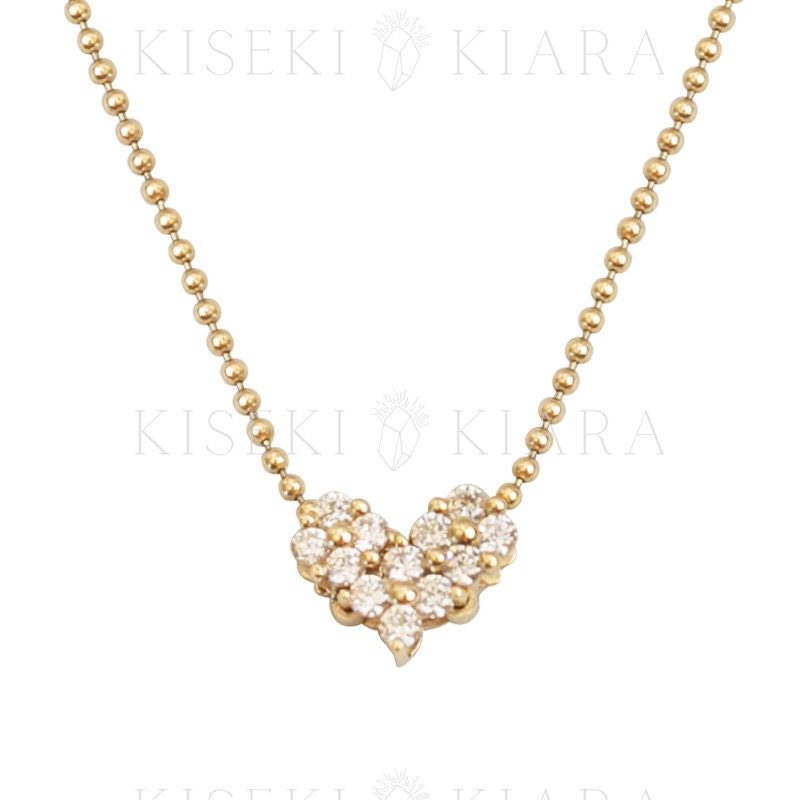 14k Solid Gold Convertible Heart Drop Necklace, Two Way Wear Love Pendant, Dual Fashion Heart Charm, Versatile Heart Statement Piece
