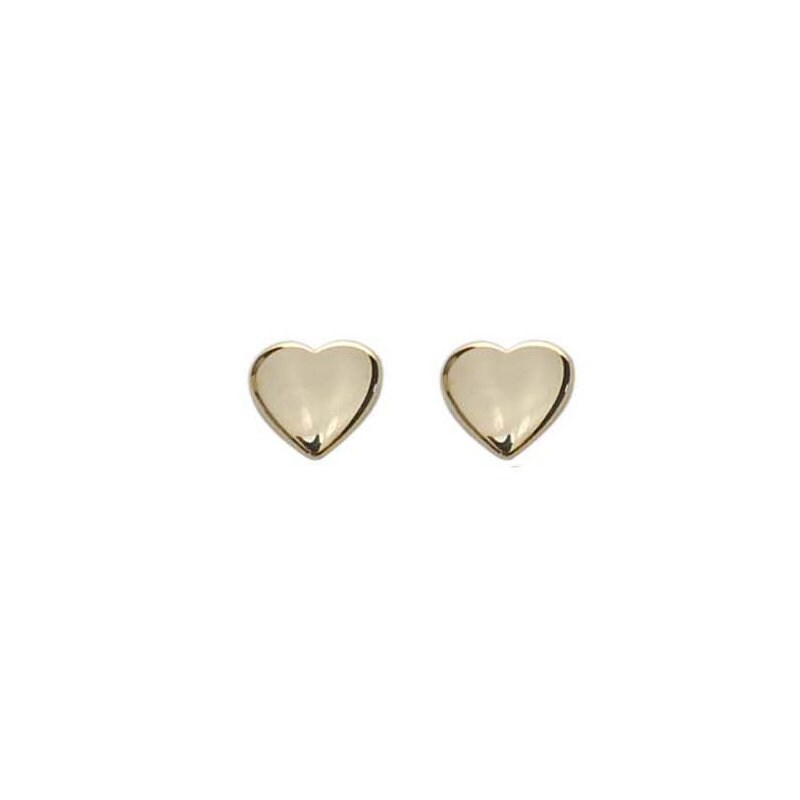 9K Gold Love Glossy Stud Earrings [A true heart], Wedding Earrings, Bridesmaids Gift, Birthday Gift for Daughter, Cute Earrings for Girls