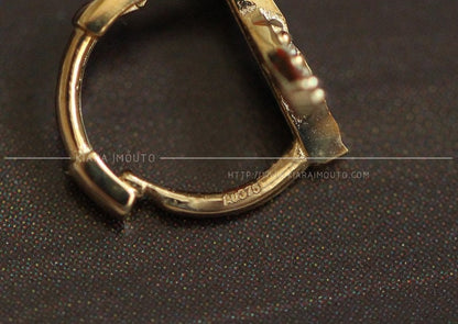 X Bow Earings, Pure 9k Gold Cubic Zirconia Hoops, Cross Huggies Hoop Earrings, Personality Simple Earrings for Female