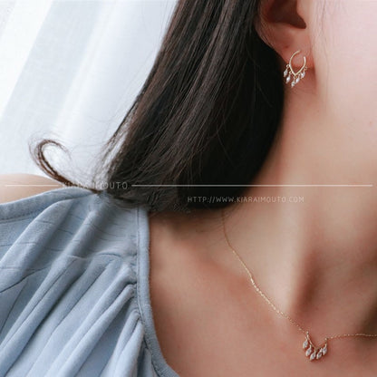 Cubic Zirconia Chandelier Earrings, 9ct Gold Dangle And Drop Earrings, Teardrop Dangle Earrings, Small Hanging Earrings
