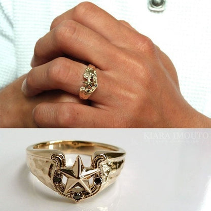Solid Gold Black Diamond Mens Signet Ring, Cross Engraved Signet Ring, Men's Gold Cross Ring, Gold Signet Ring, Mens Fashion Rings