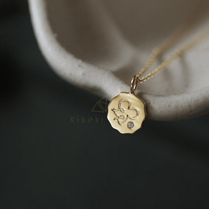 9K Gold Mickey Little Mouse Necklace Charms, Cute Zodiac Rat Year Pendant, Good Luck Charms, Lucky Gold Coin Pendant Necklace, Gold Charms