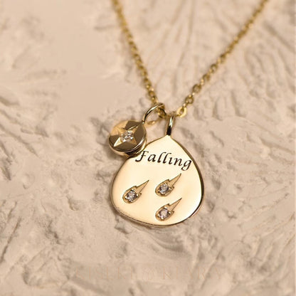 Charming Space Rocket Pendant Necklace, 18K Solid Gold Astronaut Necklace, About Space Galaxy Pendant Necklace, Falling Stars, Alien Charms