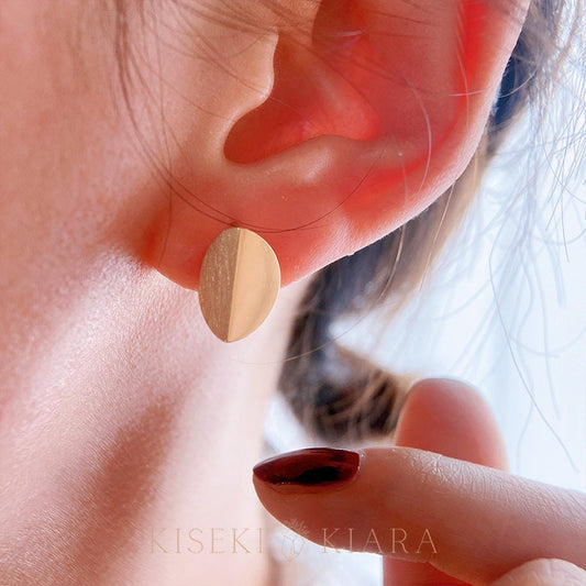 10k Solid Gold 3D Geometric Hoop Earrings, Semicircle Earrings, Cool Ear Piercings, Modern Style Statement Earrings, Unique Big Earrings