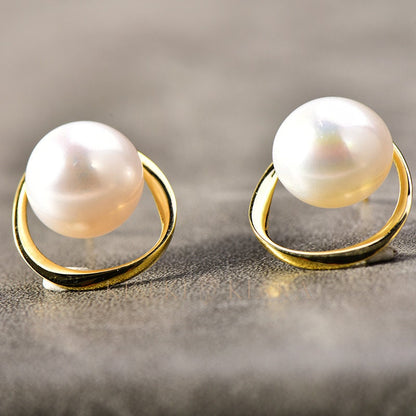 10k Solid Gold 10MM Mother of Pearl Earrings, White Pearl Earrings, Fashion Pearl Earrings, Elegant Pearl Jewelry, Timeless Pearl Accessory