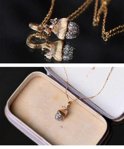 14k Solid Gold Minimalist Acorn Nut Pendant, Acorn Charm Necklace, Nature Inspired Statement Necklace, Handcrafted Earthy Elegance Pendant