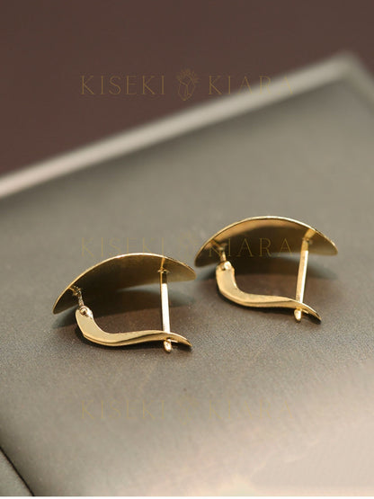 18k Solid Gold Brushed Finish Oval Hoop Earrings, Modern Oval Earrings, Chic Earrings, Oval Hoop Statement Earrings, Minimalist Hoop Earring