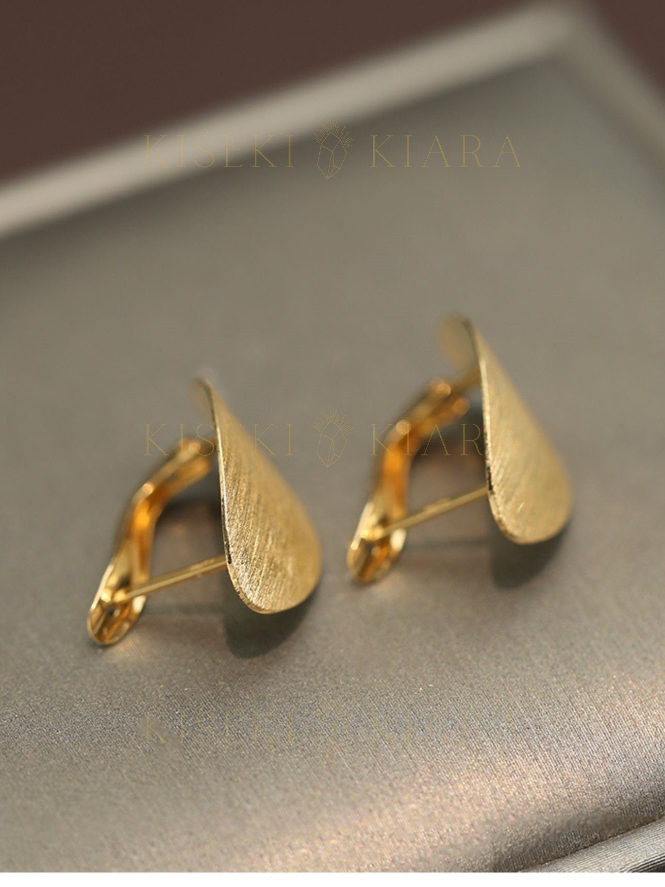 18k Solid Gold Brushed Finish Oval Hoop Earrings, Modern Oval Earrings, Chic Earrings, Oval Hoop Statement Earrings, Minimalist Hoop Earring